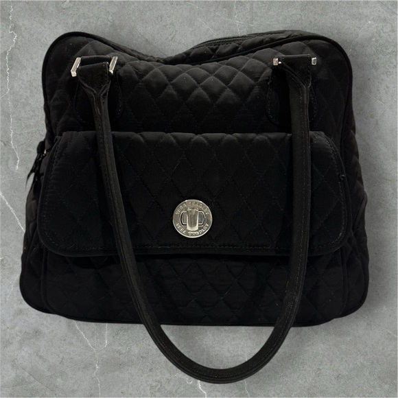 Vera Bradley Handbags - Vera Bradley Bowler Work Tote Bag in Performance Twill -- Classic Black Cheetah